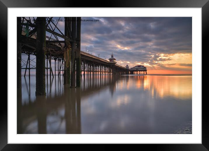 Sunset Under North Pier Framed Mounted Print by Jason Connolly
