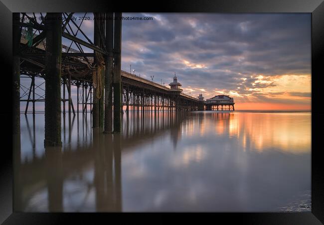 Sunset Under North Pier Framed Print by Jason Connolly