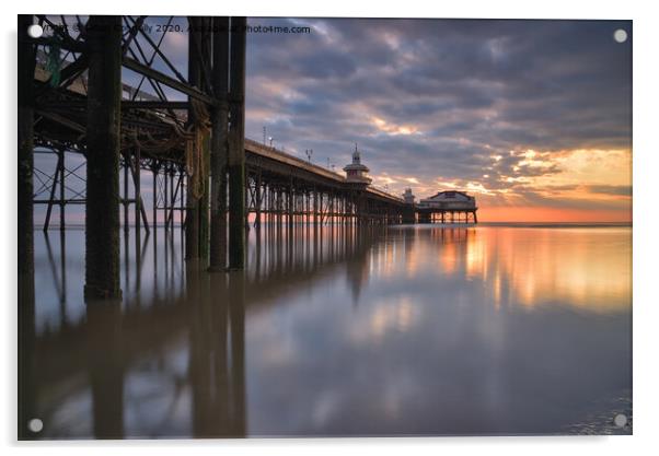 Sunset Under North Pier Acrylic by Jason Connolly