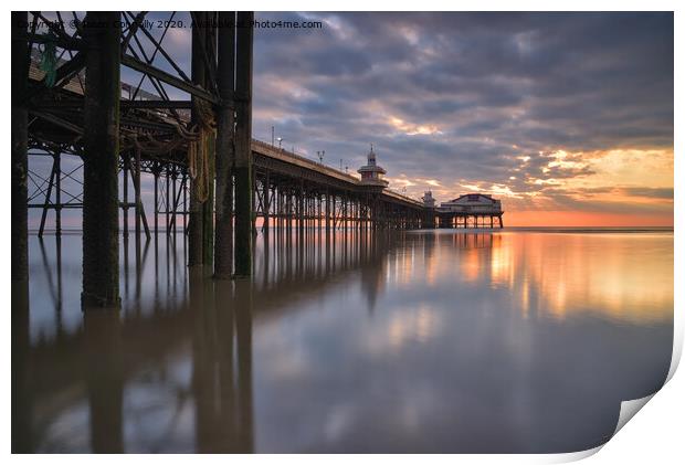 Sunset Under North Pier Print by Jason Connolly