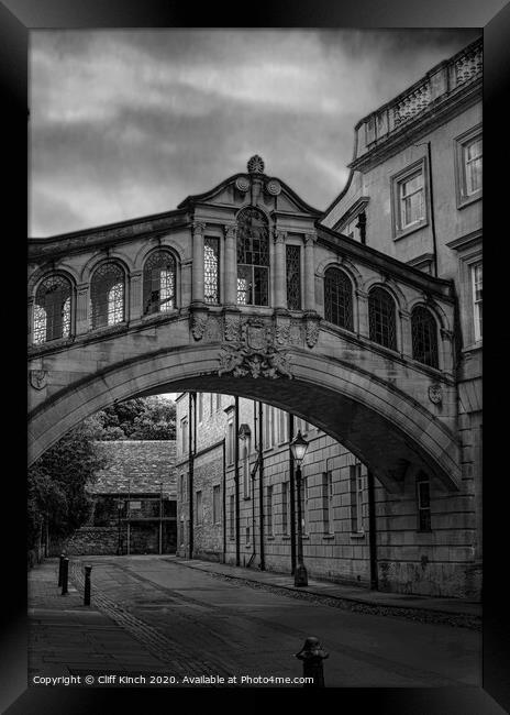 Bridge of Sighs Oxford Framed Print by Cliff Kinch