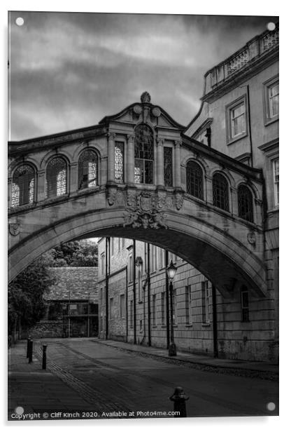 Bridge of Sighs Oxford Acrylic by Cliff Kinch
