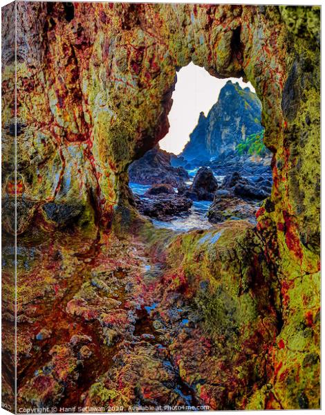 Bloody natural rock archway 1 Canvas Print by Hanif Setiawan