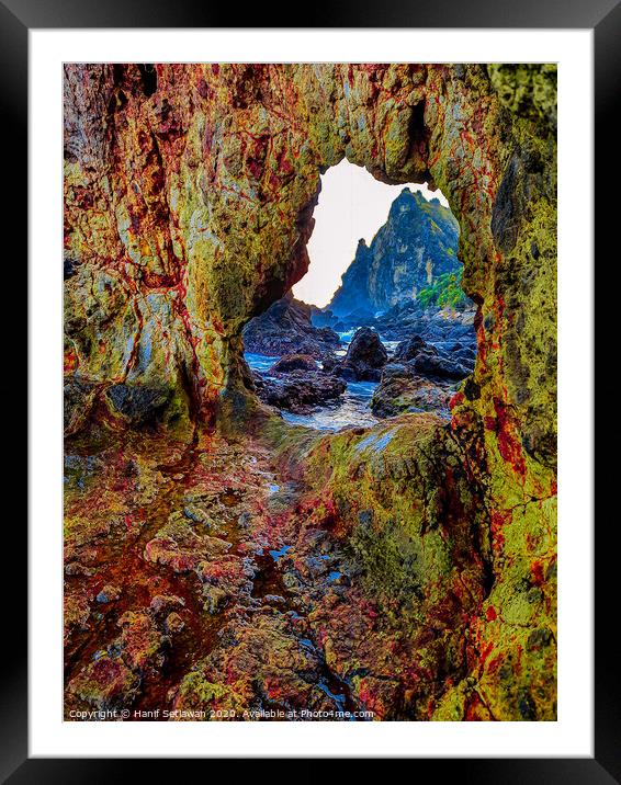 Bloody natural rock archway 1 Framed Mounted Print by Hanif Setiawan