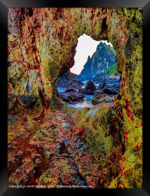 Bloody natural rock archway 1 Framed Print by Hanif Setiawan