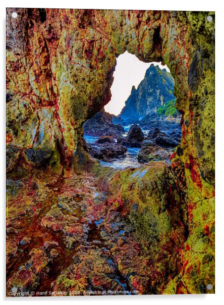 Bloody natural rock archway 1 Acrylic by Hanif Setiawan