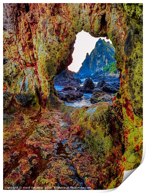 Bloody natural rock archway 1 Print by Hanif Setiawan