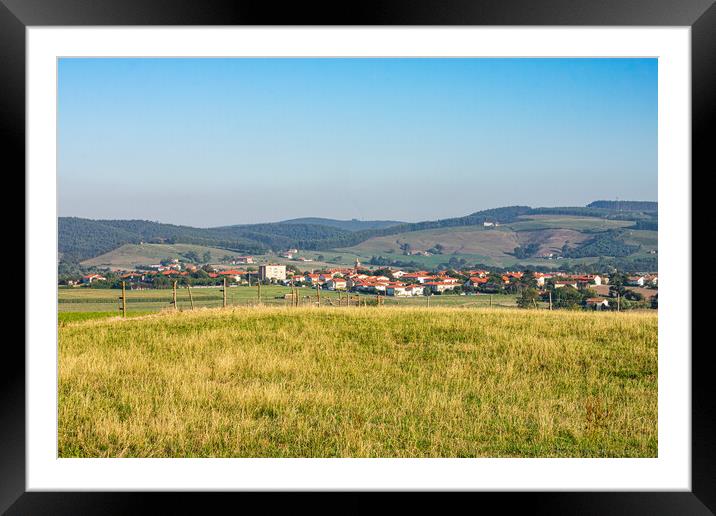 View of the Galizano village from the Langre cliffs Framed Mounted Print by David Galindo