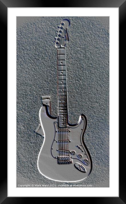 Fender Electric Guitar Framed Mounted Print by Mark Ward