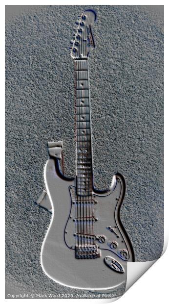 Fender Electric Guitar Print by Mark Ward