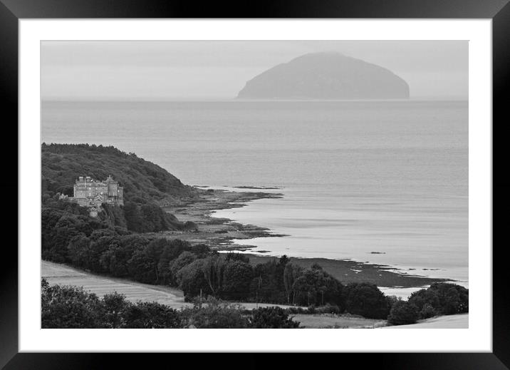 An Ayrshire coast scene, Culzean and Ailsa Craig Framed Mounted Print by Allan Durward Photography