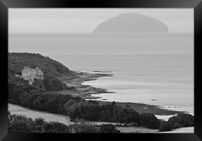 An Ayrshire coast scene, Culzean and Ailsa Craig Framed Print by Allan Durward Photography