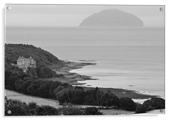 An Ayrshire coast scene, Culzean and Ailsa Craig Acrylic by Allan Durward Photography