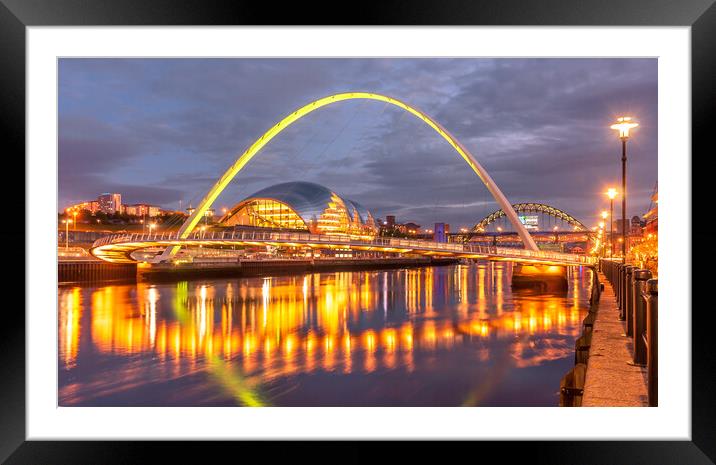 Reflections Millennium Bridge Framed Mounted Print by Naylor's Photography