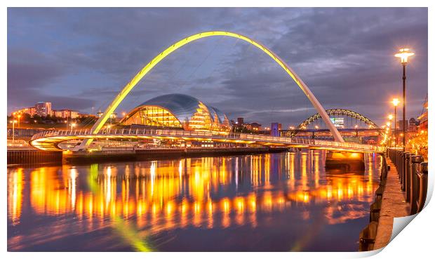 Reflections Millennium Bridge Print by Naylor's Photography
