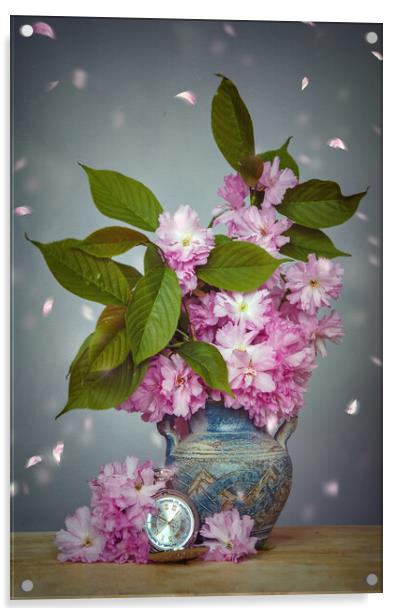 Spring flower Stillife Acrylic by Steffen Gierok-Latniak