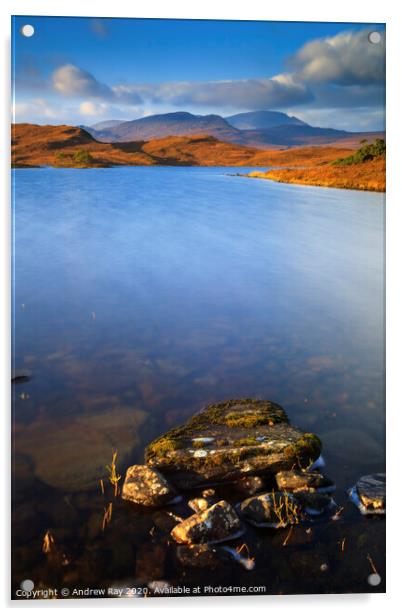 Ben Hope from Loch Hakel Acrylic by Andrew Ray