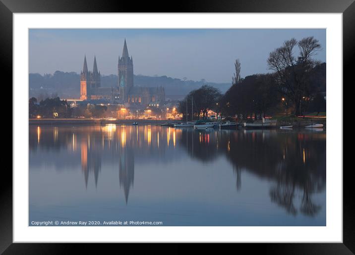 Twilight Reflections (Truro) Framed Mounted Print by Andrew Ray