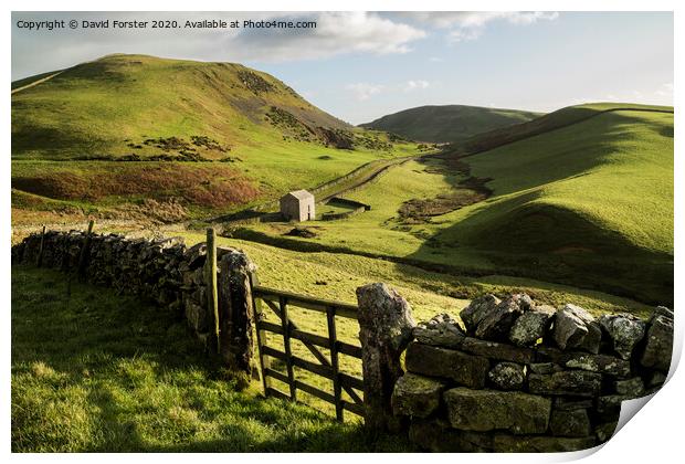 Pennine Way Viewpoint, Harthwaite, Dufton, Cumbria, UK Print by David Forster