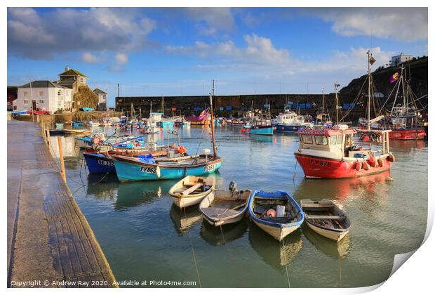 Mevagissey Print by Andrew Ray