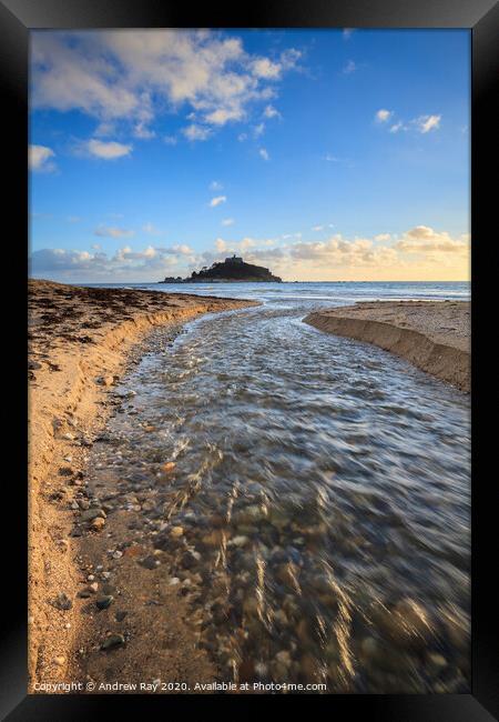 The River (St Michael's Mount) Framed Print by Andrew Ray