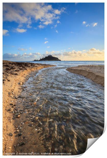 The River (St Michael's Mount) Print by Andrew Ray