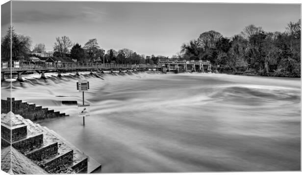 Boulters Weir at Maidenhead Canvas Print by Mick Vogel