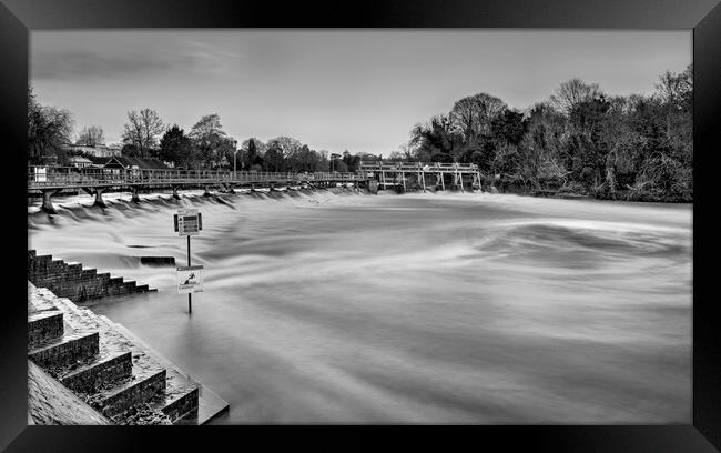 Boulters Weir at Maidenhead Framed Print by Mick Vogel