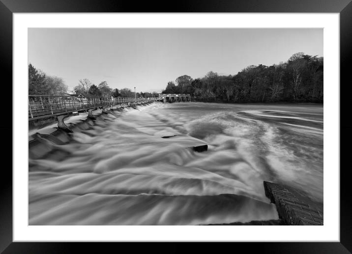 Boulters Weir Framed Mounted Print by Mick Vogel
