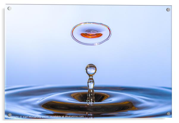 Water Drop Art Acrylic by Karl McCarthy