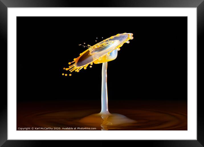 Water Splash Art Framed Mounted Print by Karl McCarthy