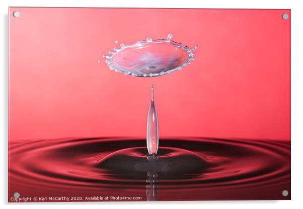 Milky Water Drop Acrylic by Karl McCarthy