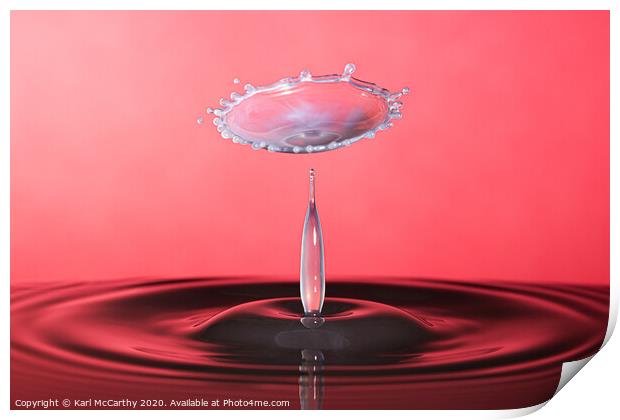 Milky Water Drop Print by Karl McCarthy
