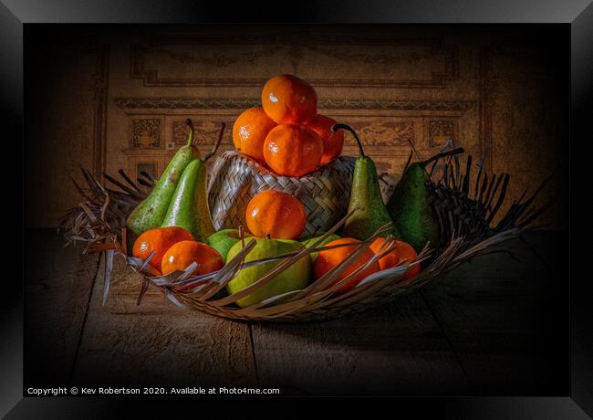 A hat full of fruit Framed Print by Kev Robertson