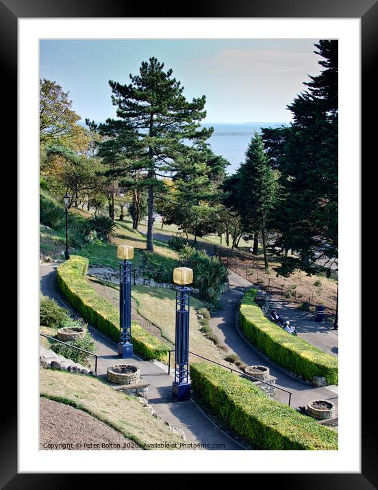Cliff Gardens, Southend on Sea, Essex, UK. Framed Mounted Print by Peter Bolton