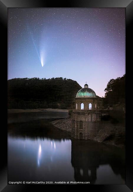 Comet Neowise over the Elan Valley Framed Print by Karl McCarthy