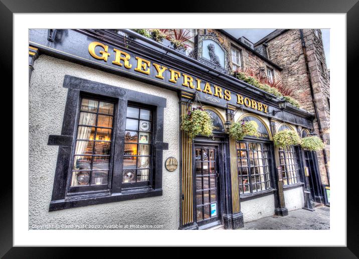 Greyfriars Bobby Pub  Framed Mounted Print by David Pyatt