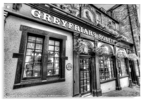 Edinburgh's Greyfriars Bobby Pub  Acrylic by David Pyatt