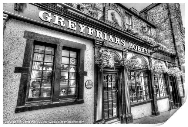 Edinburgh's Greyfriars Bobby Pub  Print by David Pyatt