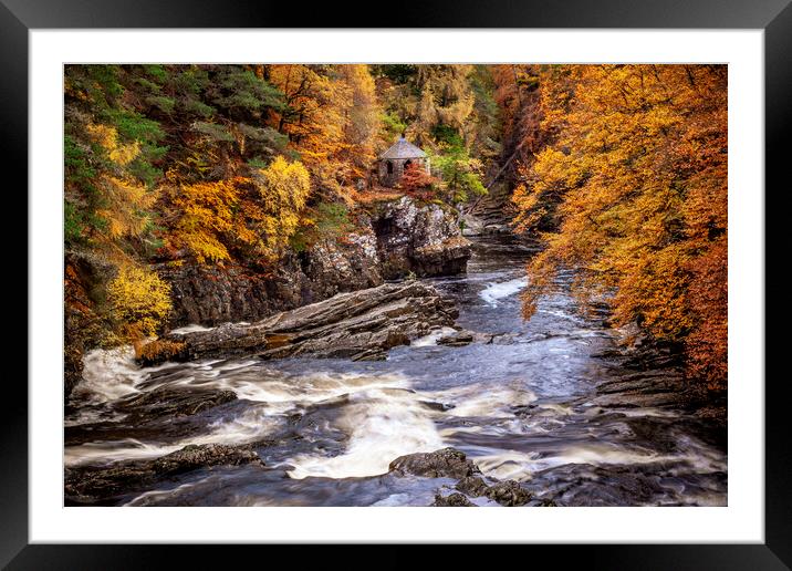 River Moriston Waterfalls Framed Mounted Print by John Frid