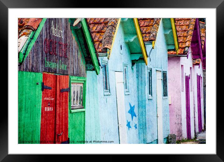 Colourful houses Framed Mounted Print by Sandra Broenimann