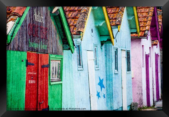 Colourful houses Framed Print by Sandra Broenimann