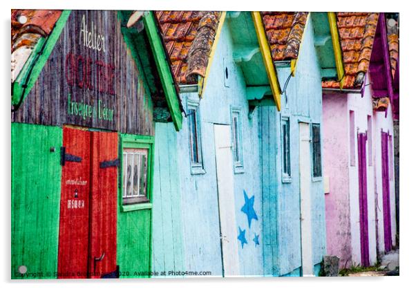 Colourful houses Acrylic by Sandra Broenimann