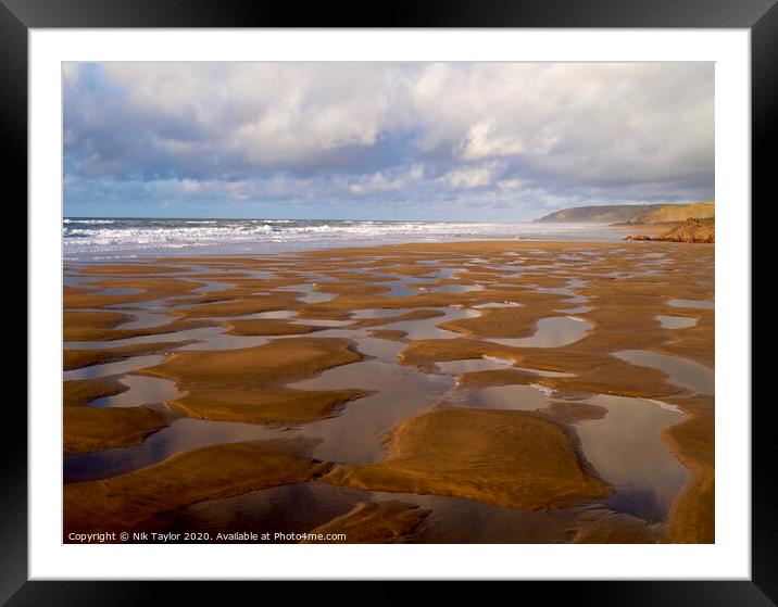 Crooklets beach, Bude Framed Mounted Print by Nik Taylor