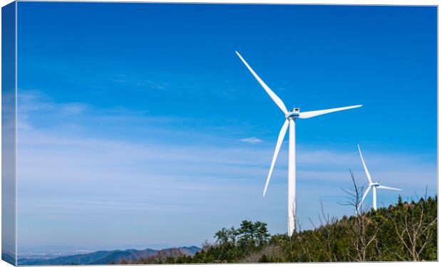 wind Electric turbine  Canvas Print by Ambir Tolang