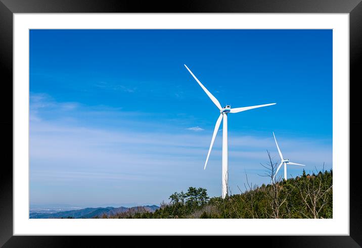 wind Electric turbine  Framed Mounted Print by Ambir Tolang