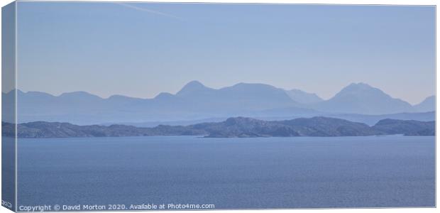 Applecross from the Isle of Skye Canvas Print by David Morton