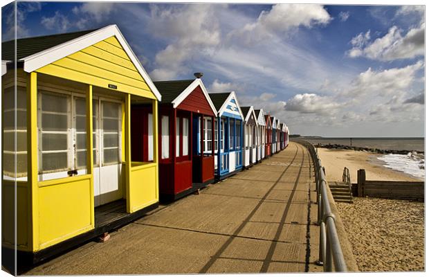 More Southwold Beach Huts Canvas Print by Paul Macro