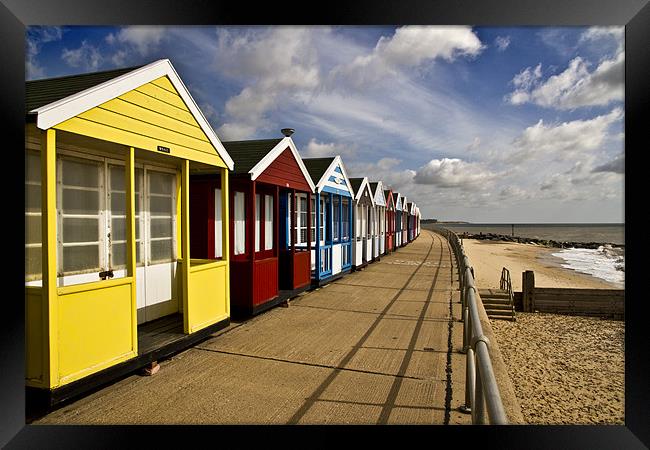 More Southwold Beach Huts Framed Print by Paul Macro