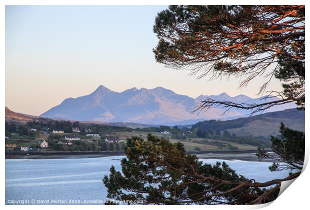 The Cuillins from Portree Print by David Morton